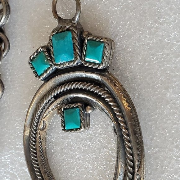 Vintage 50s? Sanford Sancrest R American Indian Heavy Silver‎ Link Chain Belt? main image 12
